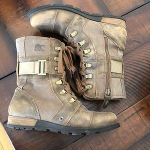 Sorel brown combat boots